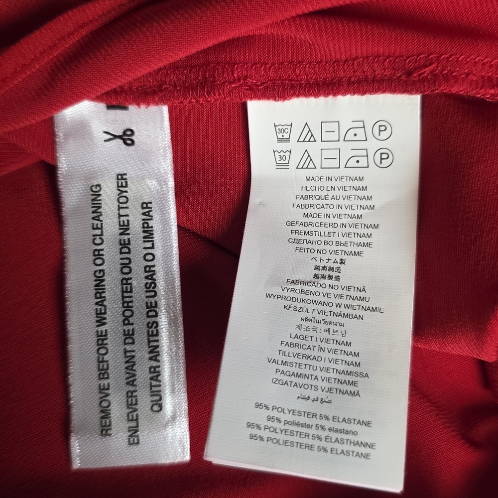 NWT Michael Kors Sleeveless Gathered Stud Bar Women’s Dress Scarlet Size Small - Picture 7 of 13